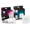 Philips Hue White and Col. Amb. E27 2 Pack 800lm + Hue Bridge
