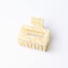 QinGoo Small Tortoise Shell Hair Clip, Hair Accessory, 2.0 inches (5.2 cm), Cute, Pulp Extraction, Korean (Cream)