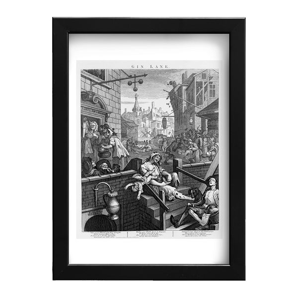 Spiffing Prints William Hogarth - Gin Lane - Medium - Matte - Unframed
