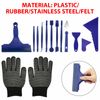 13PCS Car Window Tint Wrap Film Vinyl Cutting Gloves Squeegee Scraper Tools Kit