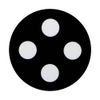 Black White Dots PopSockets Adhesive PopGrip
