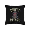 Booty Patrol Pirate Pun Humor Throw Pillow