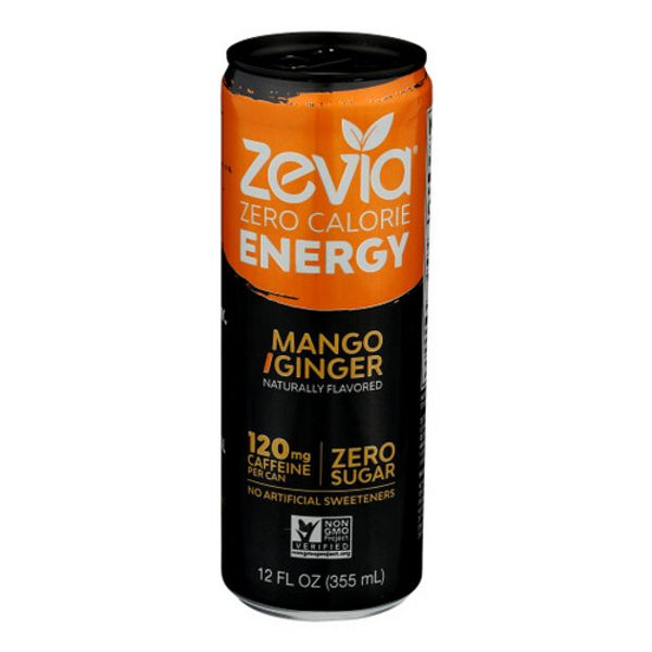 Zero Calorie Energy Drink Mango/Ginger 12 Oz By Zevia