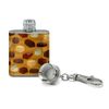 Gourmet Chocolate Candy Sweets Pattern Stainless Steel 1oz Mini Flask Key Chain