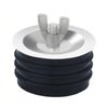 3 inch Sewer Cleanout Cap,Pool Return Plugs Practical Expansion Pipe Plug for Most Pipe Sink Pool(Silver+Black)