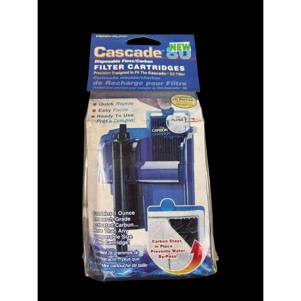 Penn-Plax Cascade 80 Disposable Filter Cartridges New 3-pack