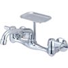 Central Brass 0048-TA 2-Handle Wall Mount Kitchen Faucet, Chrome