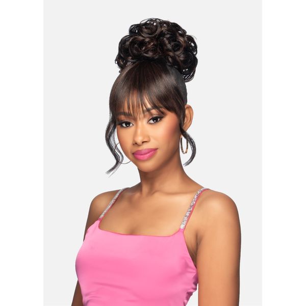 Vivica A. Fox BPB-HEAVEN, Bang & Bun, PIN CURL DOME w/BANG & SPIRAL CURL SIDES, Color FS1B/30