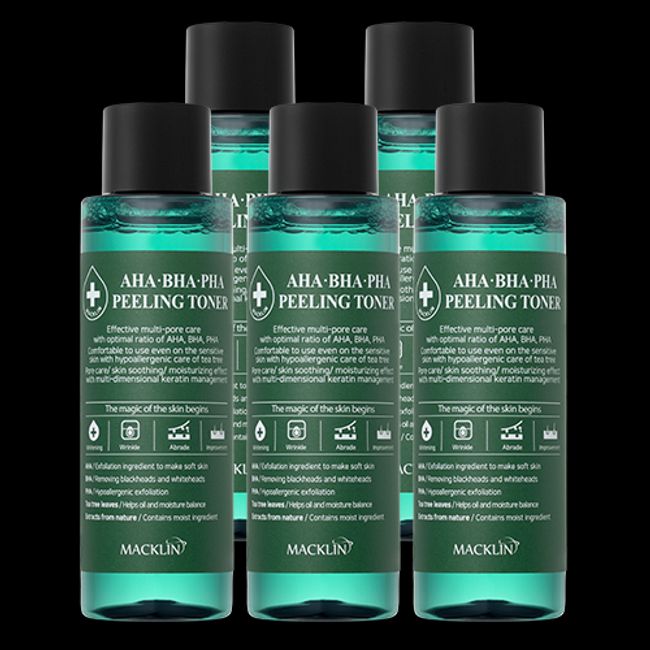 Maclean AHA BHA PHA Peeling Toner 5ea Tea Tree Blackhead Dead Skin Sebum Removal