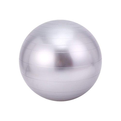 Yoga Ball (Silver), 21.7 inches (55 cm), Foot Pump, Balance, Balance Ball, Chair sslink