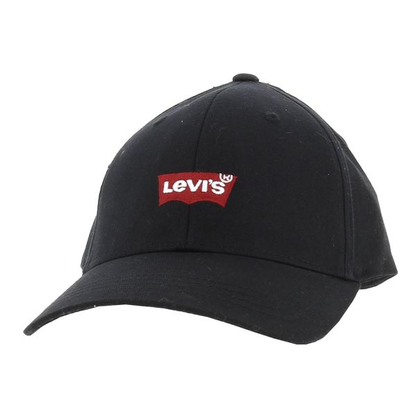 Levi's Men's Mid Batwing Flexfit Flat Cap, Black (Regular Black 59), One (Size: UN)