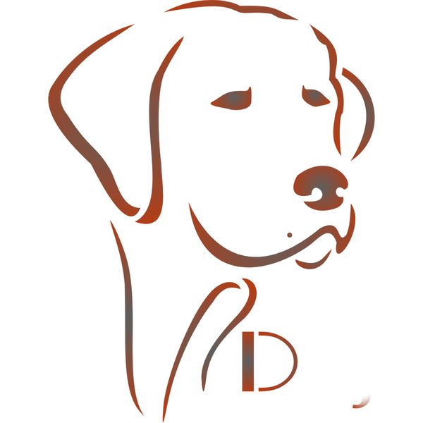 Hunde-Schablone – 12,5 x 16,5 cm (M) – Wiederverwendbare Tier-Wandschablone