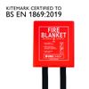 Firechief Bpr2/K100-P Fire Blanket, Rigid Case, 1.2 M x 1.2 M, Red