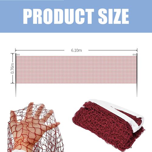 Badminton Net Foldable Badminton Net Portable Volleyball Net Adjustable Volleyball Tennis Net Square Mesh Standard Badminton Tennis Volleyball Net Training Mesh for Sports Garden Schoolyard Backyard