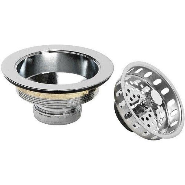 Glacier Bay Cast Brass Kitchen Sink Strainer in Chrome