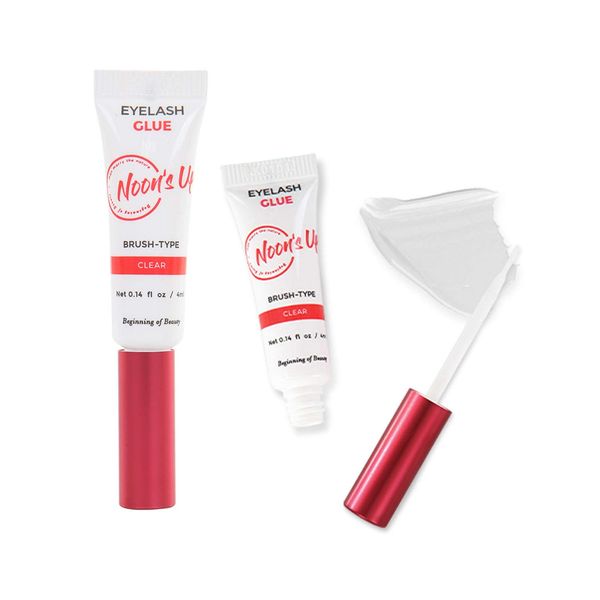 NOON'S UP Eyelash Glue (Clear) - Extremely Strong Hold for Eyelashes | Waterproof Eyelash Glue | Hypoallergenic Eyelash Glue for Sensitive Eyes | Eyelash Glue for Natural Look (4 ml)