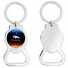 Denver Broncos Bottle Opener Keychain Round