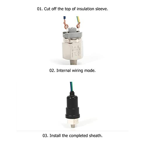 Pressure Switch, Adjustable Diaphragm Type, Long Life Professional Pneumatic Pressure Control Switch for Pump