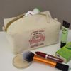 'Better Life Cat' Canvas Wash Bag/Makeup Case (CS00040433)