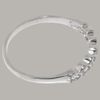 Classic Solid 925 Sterling Silver Cubic Zirconia Womens Anniversary Ring - Size L 1/2