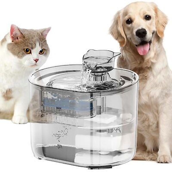 Pet Water Dispenser, Cat Water Dispenser, Dog Water Dispenser, 75 Oz 2.2l wit...