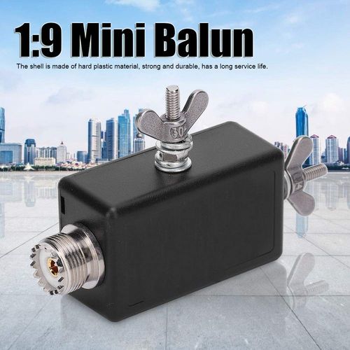 Balun 1:9, Shortwave Radio Receivers High Power Black Balun for Short WaveRF Antenna for QRP Station and Outdoor Furniture