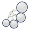 Argon Tableware 4 Piece Measuring Cup Set - Blue - Stackable Kitchen Gadget Utensils Enamel Measuring Cups for Baking & Cooking Ingredient Measurements