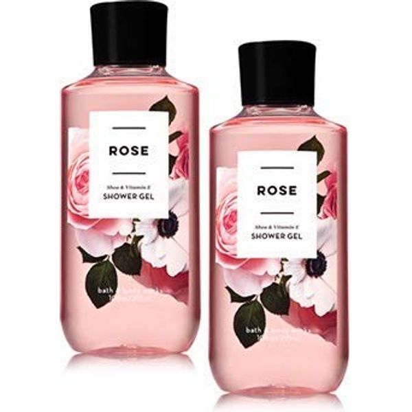 Bath & Body Works Rose Shea & Vitamin E Shower Gel 10 Oz (Pack Of 2)