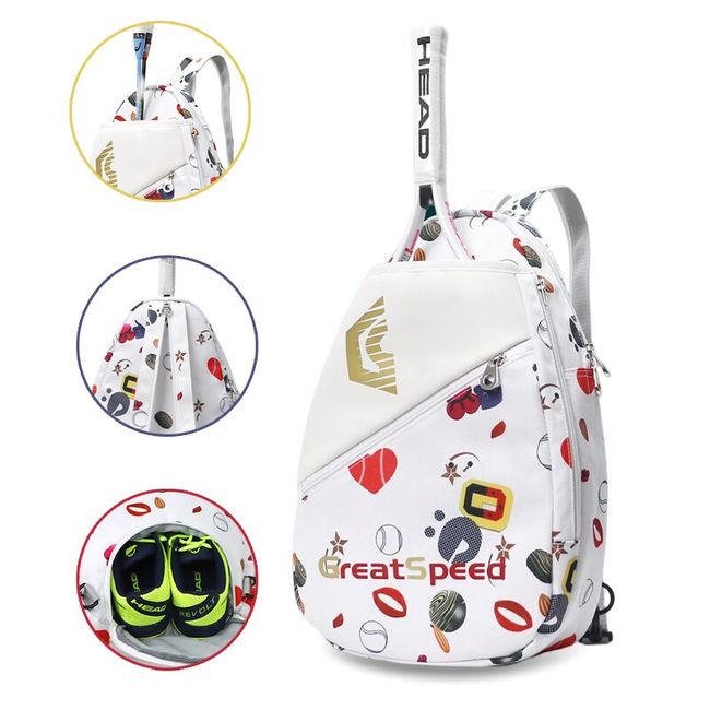 GreatSpeed Tennis Bag Women Adjustable Strap Badminton Bag Tennis