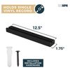 Ilyapa Record Display Wall Mounted Shelf, 10 Pack - Black Wooden