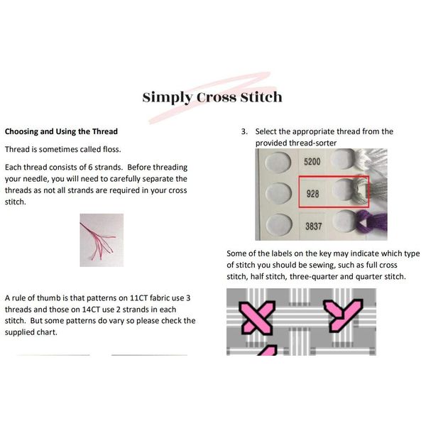 Simply Cross Stitch Daisy's Present Printed Cross Stitch Kit - Stamped Cross Stitch Kit - Fun Coloured Cross Stitch Kit - 29 DMC Coloured Thread - 11CT AIDA Fabric - 50x40 CM