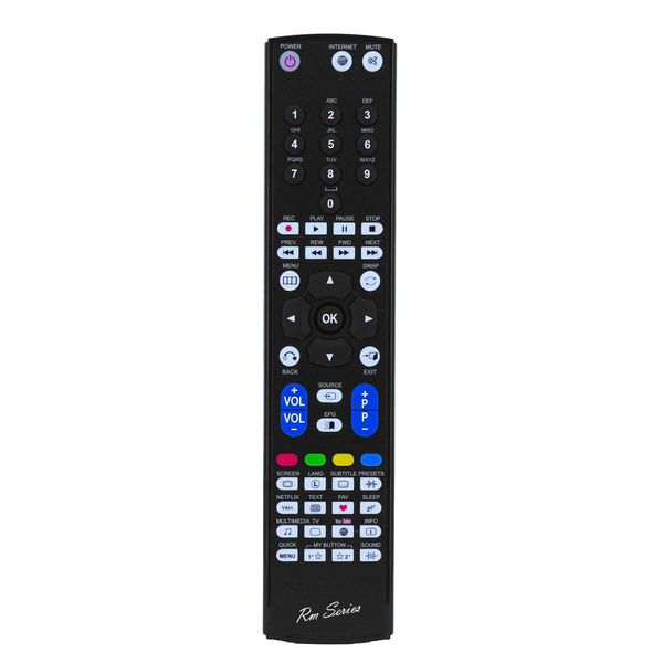 RM-Series Replacement Remote Control Compatible with Grundig 49GUW8040 FIRE TV EDITION