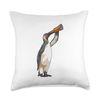 Penguin Astronomy Binoculars Throw Pillow
