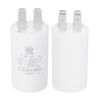 PATIKIL CBB60 1uF Run Capacitor,2 Pcs AC450V 4 Pin Double Insert with Sheath Spring, White