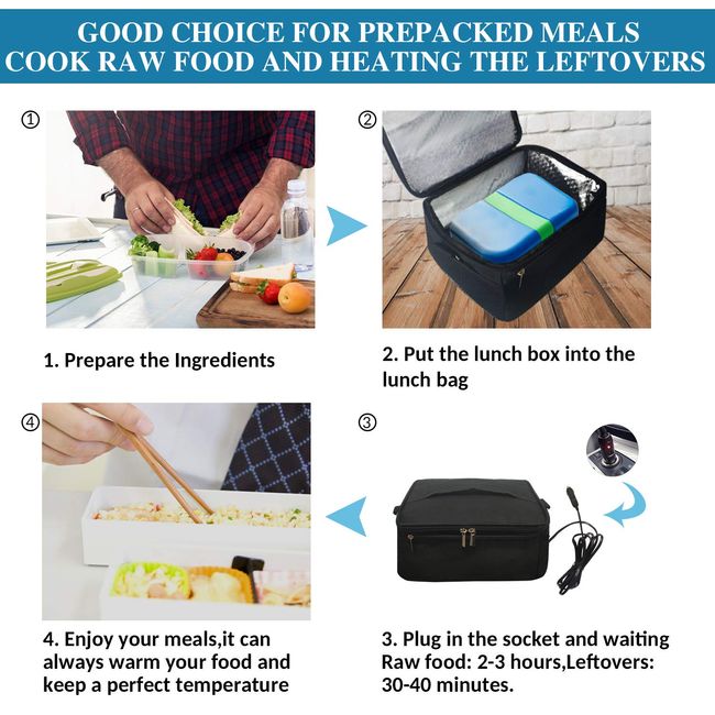 Portable Oven and Lunch Warmer, Heated Lunch Boxes for Car Food Warmer, 12V  Car Electric Food Warmer 