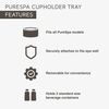 Intex PureSpa Attachable Cup Holder for Spa Wall, Pool and Hot Tub Accessory for Drinks that Holds 2 Standard Sized Beverages, Tan