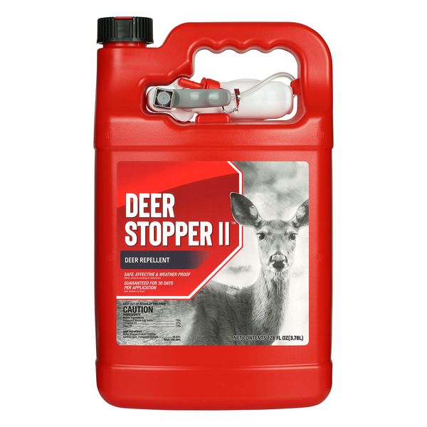 Deer Stopper II, Liquid Animal Stopper Repellent, All Natural, Effective All Year Round, Safe for People and Pets, No Harsh Chemicals, Ready to Use, Deer & Elk Repellent - 1 Gallon Trigger