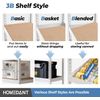 5 Tier Laminated White Boltless Metal Shelving Unit Adjustable Garage Storage Ut
