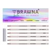 6  Brow Wax Peel Off Pencil with Sharpener - Waterproof Mapping Pencil - Brown