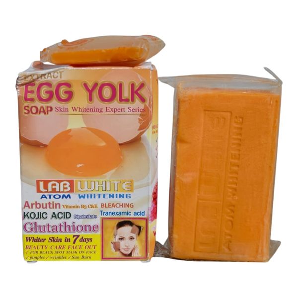 Extract L- white  Egg Yolk Face & Body Soap 1piece +Sample Small Size