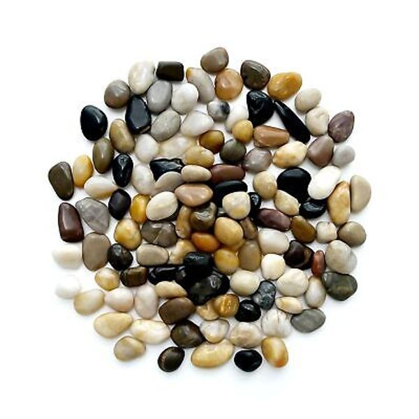 Natural River Rocks 5LB Outdoor Decorative Stones for Fish Tank Vases