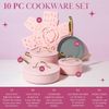 Iconic Nonstick Pots and Pans Set, Multi-Layer Nonstick Coating, Matching Lids w