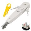 Punch Down Tool Cat6, Punchdown Tool, Data Punch Down Tool, Professional Ethernet Punch Down Tool, for Rj45 Socket Cat5/Cat6/Ca7 & Telephone Cable Impact Terminal Insertion Tools