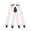 Olata Men's Extra Wide X-Shape Braces/Suspenders - 5cm. White (Black Clips)