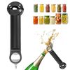 KEOCS Multifunctional Retractable Jar Opener, Manual Can Opener, Adjustable, Black