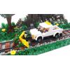 Custom Brick Building 7 Train Model Instructions - Station, engine, signal tower