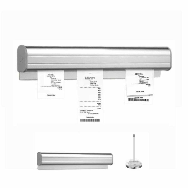 Wjelet Bonleiste Bonhalter Gastronomie,Selbstklebend Zettelhalter mit Zettelspießer,30CM Gastronomie Aluminiumlegierung Bonschiene Für Küche,Bar,Büro,Hotel,Bestellungen Und Tickets