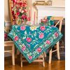 APRIL CORNELL LINENS~ROSEHIP TABLE SETTING~TABLECLOTH 88"~TOPPER 54"~NAPKINS~NWT