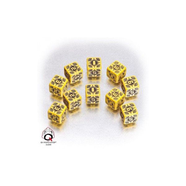Q-Workshop Axis and Allis Sniper Dice 5 Board Game, Yellow/Black