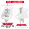 8 Pack Shelf Support Pins Replacement for IKEA Part #101558 (Pax, KOMPLEMENT), White